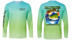 Mahi Kingfish UV Protectant Long Sleeve Crew Ombre